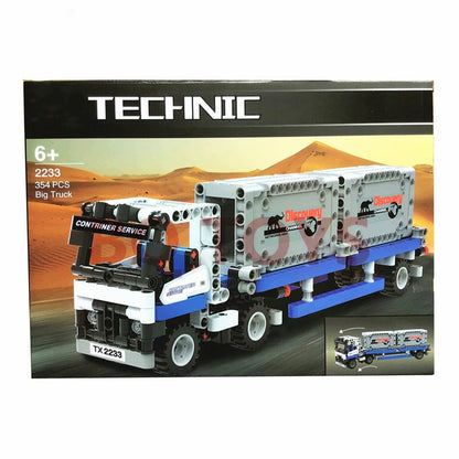 Assembling big truck building blocks toy