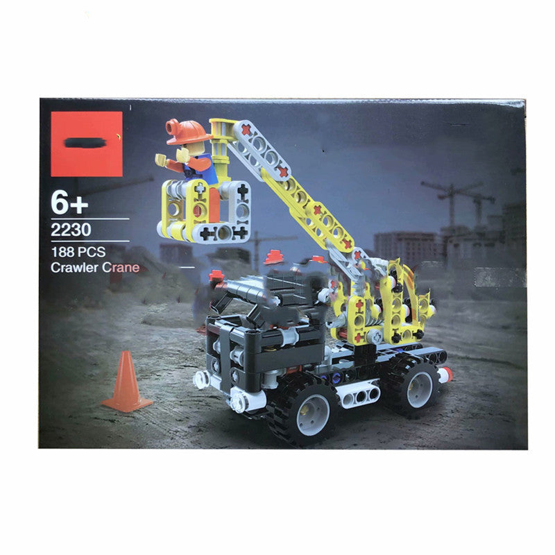 Assembling big truck building blocks toy